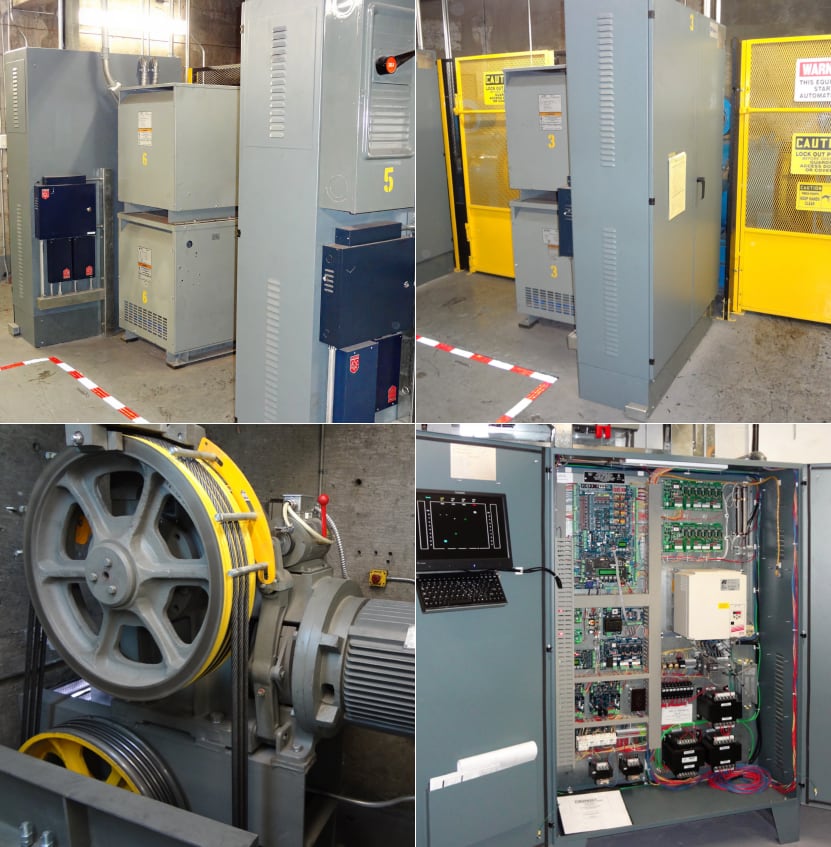 Trident Elevator equipment, machine rooms and control panels